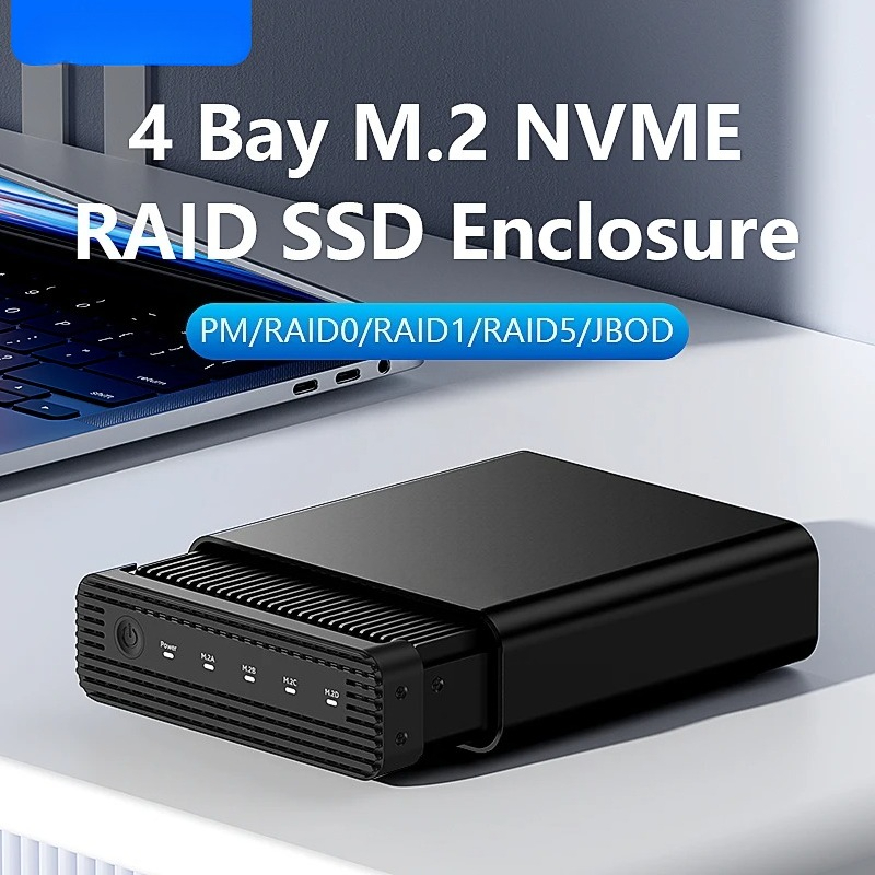 External Ssd - Aluminium M2 4-Bay USB4 Externes NVME