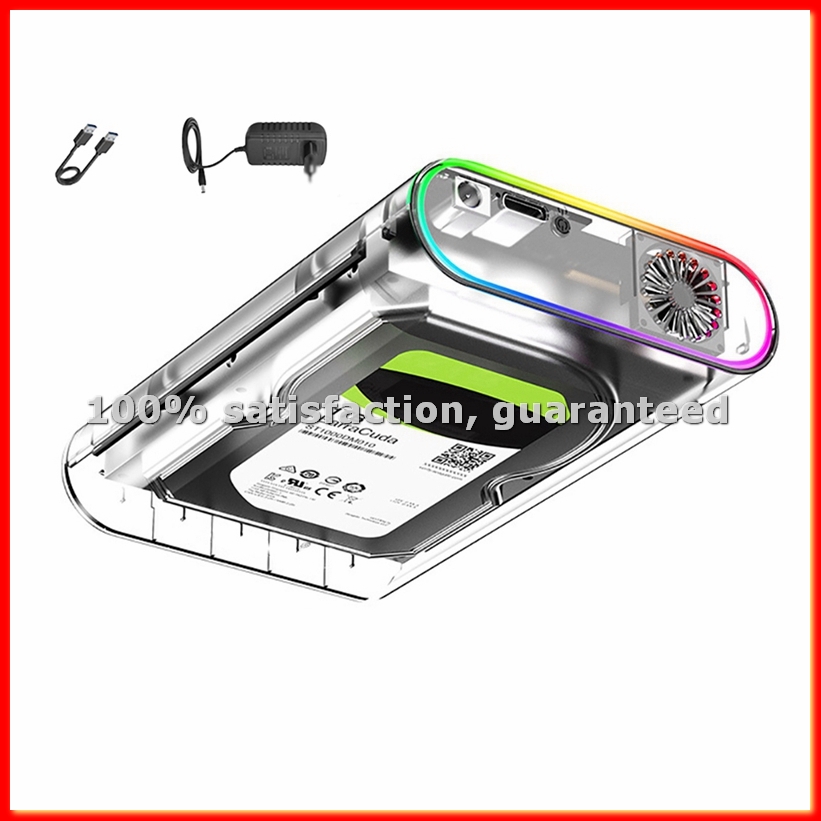 External Ssd - 3,5-Zoll-HDD/SSD-Gehäuse, transparentes USB 3.0 Typ-C-Gehäuse für