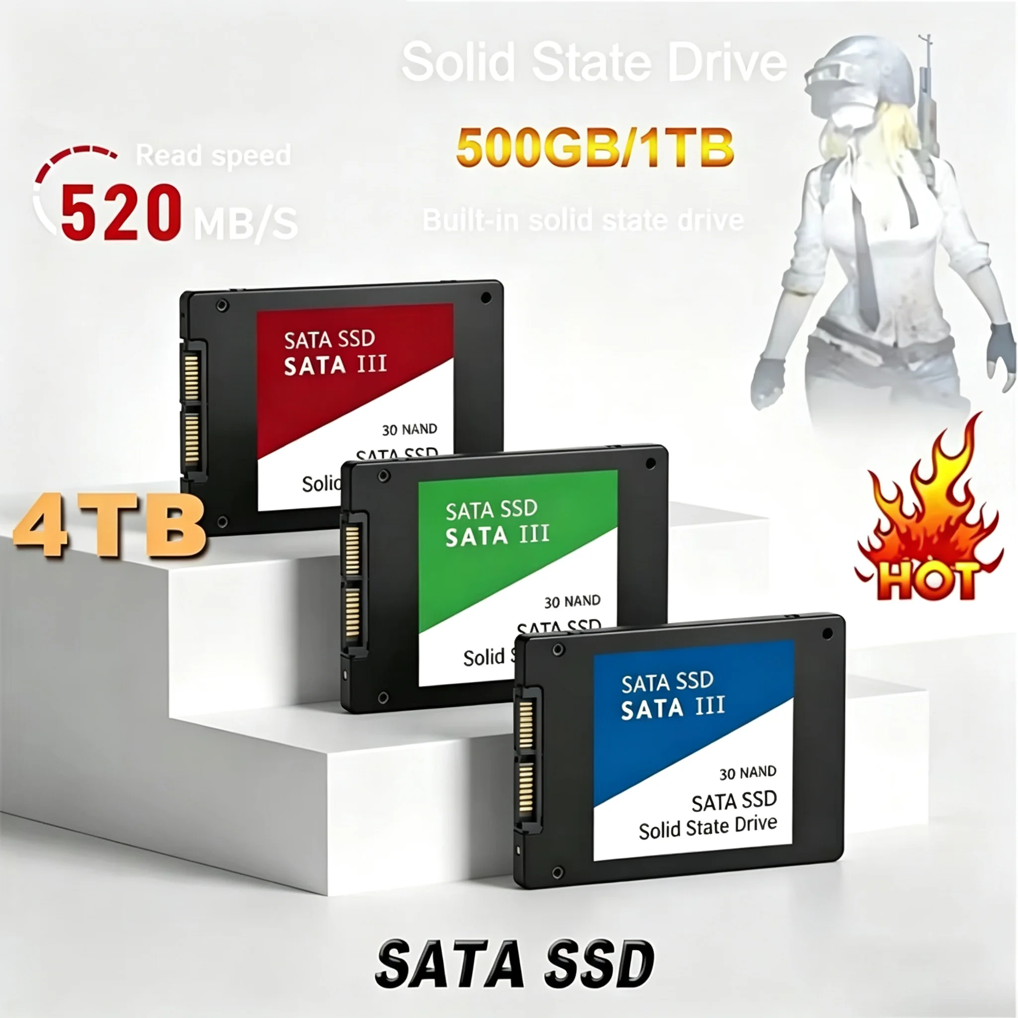 Ssd 500Gb - Hochgeschwindigkeits-500G 1TB 2TB 4TB Solid-State-Disk SSD