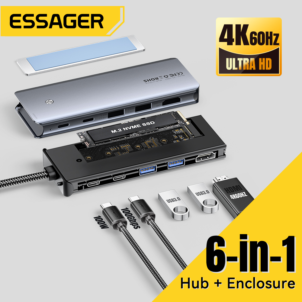 Ssd Hard Drive - Essager USB C Hub mit M.2