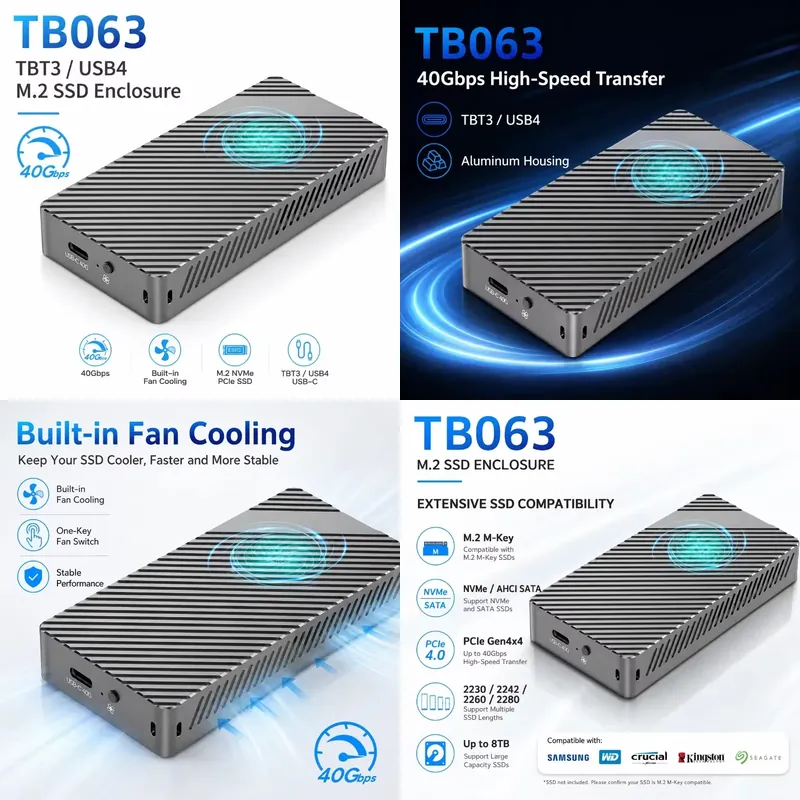 Nvme Ssd - AP01 für Aktiv Gekühltes 3 USB4