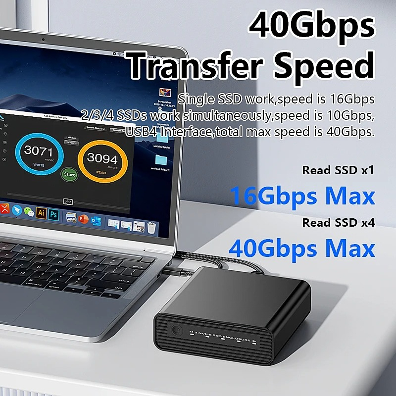 Aluminium M2 4-Bay USB4 Extern – External Ssd Bewertung und Preis